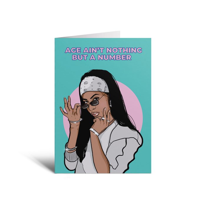 Grußkarte - Alter ist nichts anderes als eine Zahl Aaliyah - Makagi - Grußkarten