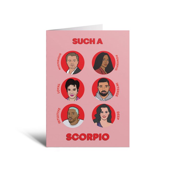 Grußkarte - Sternzeichen Skorpion - Makagi - Grußkarten