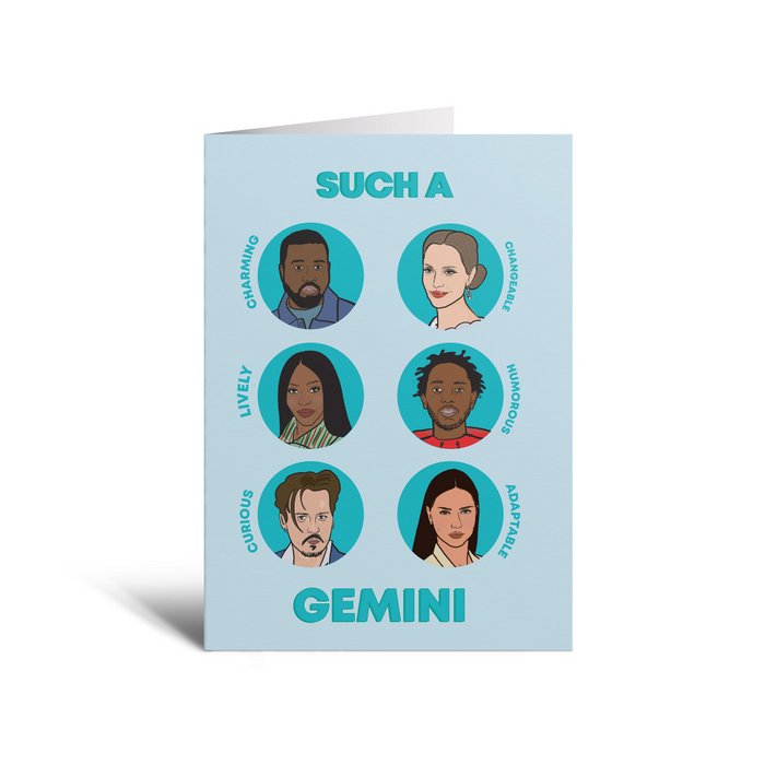 Grußkarte - Sternzeichen Zwilling - Makagi - Grußkarten