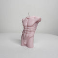 Makagi Männlicher Torso Kerze vegan aus Sojawachs #color_rosy